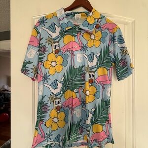 Kansas City Royals Flamingo Print Button Down Shirt